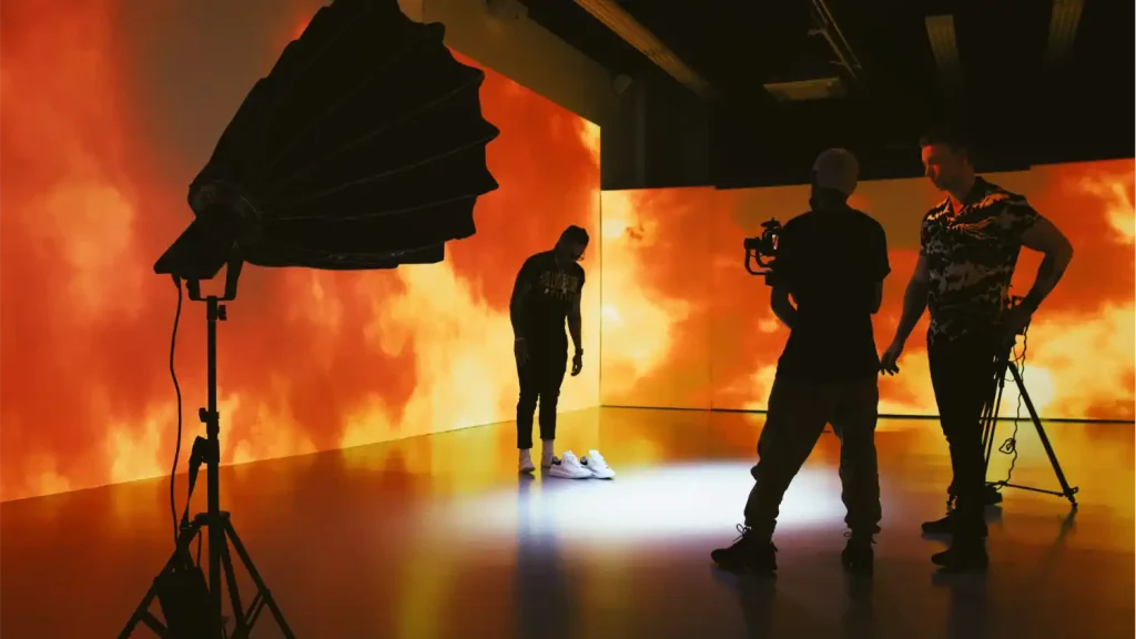 Videoproduktion am Set